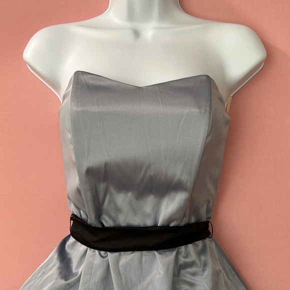 NWT IceBlue/Gray strapless party dress Size S - Picture 10 of 10